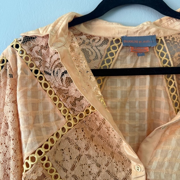 Orange Lace Women's Top - Picture 2 of 4